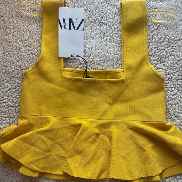 ZARA- Ruffled Knit Top, SIZE: S - Picture 6 of 6